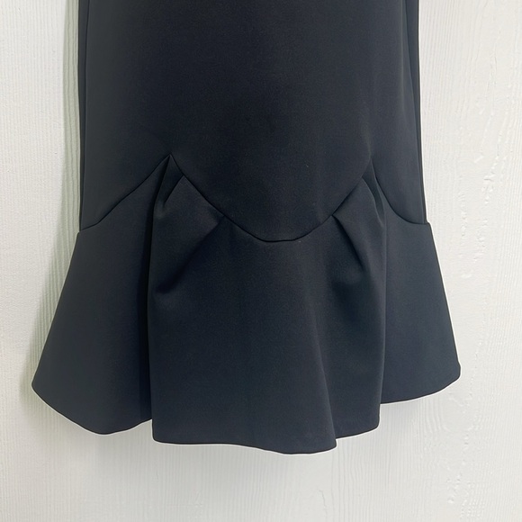 Zara - Black Short Sleeve Ruffle Lightweight  Crewneck Mini Dress Size Small - Picture 4 of 10